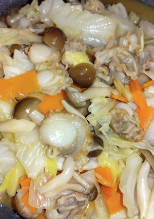 ベビー帆立と野菜のバター醤油炒め-レシピのメイン写真