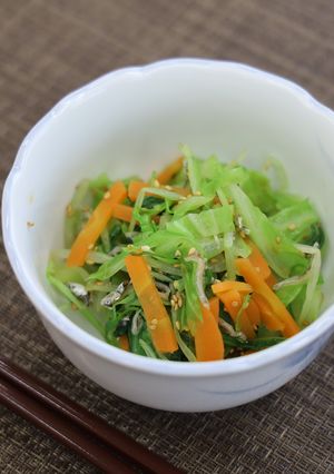 水菜とじゃこのごまサラダ-レシピのメイン写真
