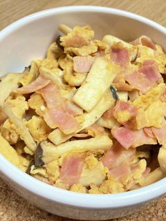 エリンギとベーコンの卵とじ-レシピのメイン写真