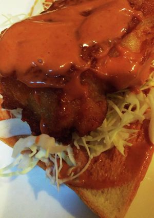 揚げ鶏のっけパン-レシピのメイン写真