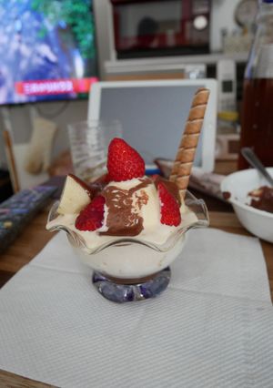 不器用いちごバナナムースチョコパフェ-レシピのメイン写真