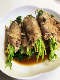簡単!豆苗とえのきの豚肉巻き-レシピのメイン写真