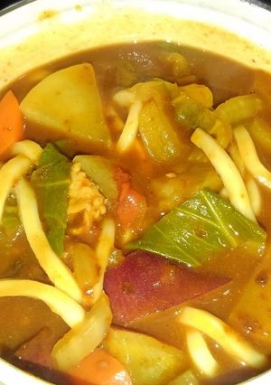 冬野菜カレーうどん-レシピのメイン写真