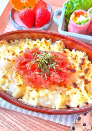 余ったお餅で♪絶品明太もちチーズグラタン-レシピのメイン写真