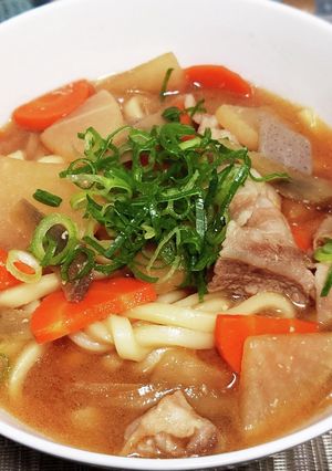 超簡単！寒い冬に豚汁うどん！！-レシピのメイン写真