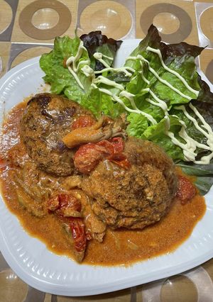 ハンバーグのトマト煮込み風-レシピのメイン写真