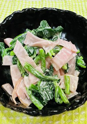 簡単♪ほうれん草とハムのマヨネーズあえ-レシピのメイン写真