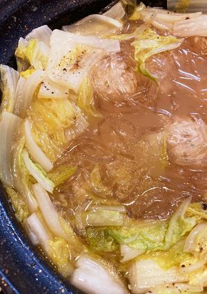 スープボーンで濃厚鶏鍋☆圧力鍋で時短☆-レシピのメイン写真