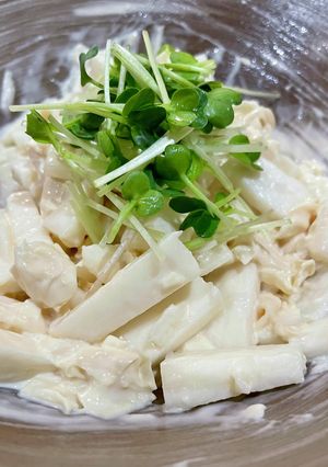 長芋の簡単おつまみ＊湯葉とマヨ醤油-レシピのメイン写真