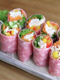 ピンクの生春巻き-レシピのメイン写真