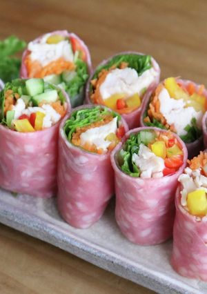 ピンクの生春巻き-レシピのメイン写真