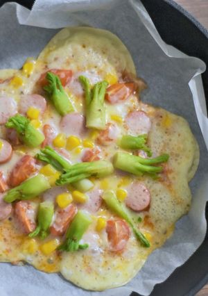 餃子の皮でたらの芽ピザ-レシピのメイン写真
