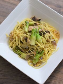 サバ缶とたらの芽のパスタ-レシピのメイン写真