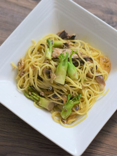 サバ缶とたらの芽のパスタ-レシピのメイン写真