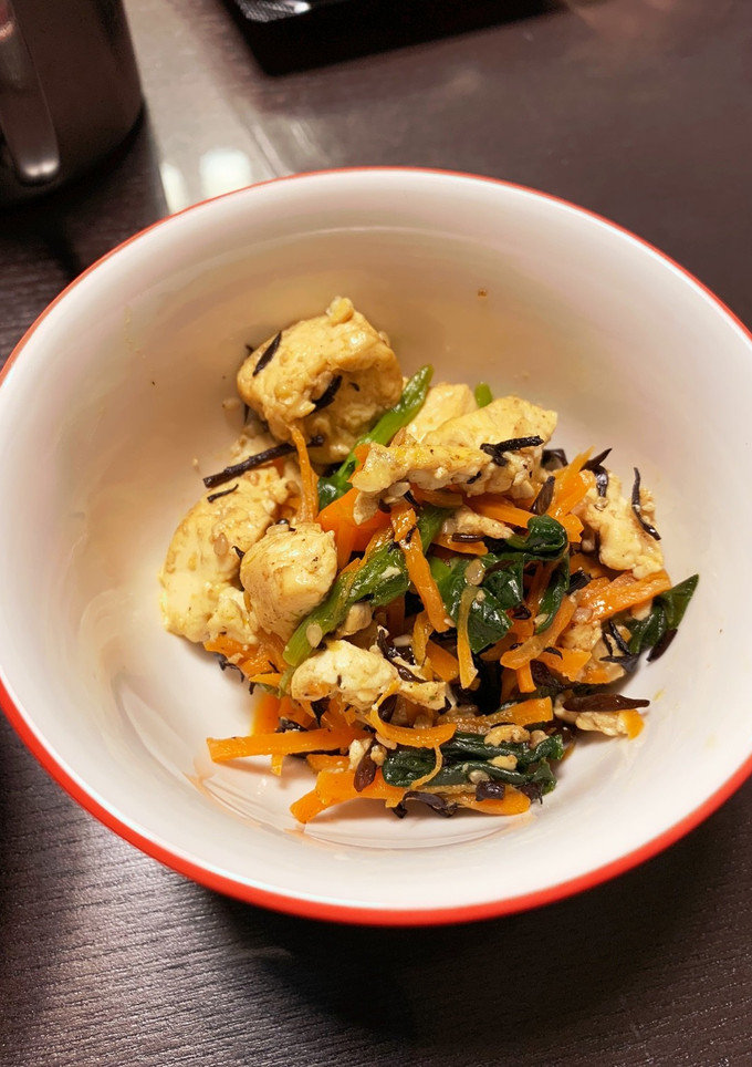 木綿豆腐と菜の花の炒め煮-レシピのメイン写真