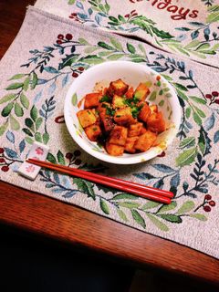 ヘルシーにも!絹厚揚げの焼肉のタレ炒め-レシピのメイン写真