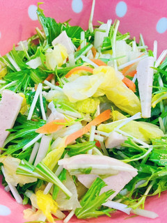 水菜のパステルカラーサラダ-レシピのメイン写真
