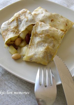 お豆でヘルシー♪りんごのクレープ-レシピのメイン写真