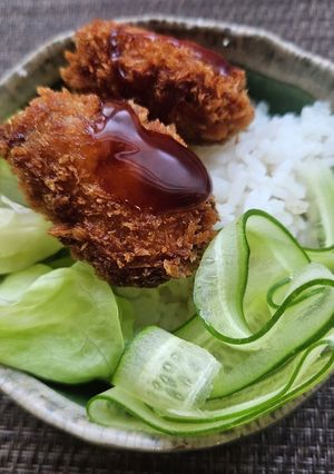 朝食!ランチに!ミニカキフライ丼ぶり!-レシピのメイン写真