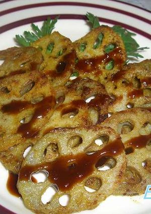 れんこんのカレー風味焼き-レシピのメイン写真