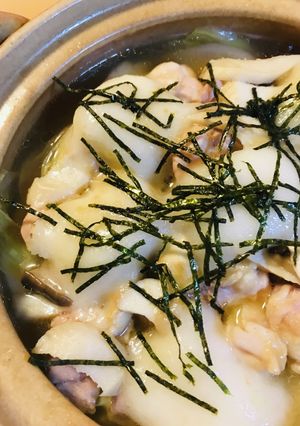 鍋の素活用●鶏肉の海苔餅鍋-レシピのメイン写真