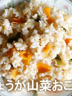 しょうがの山菜おこわ-レシピのメイン写真