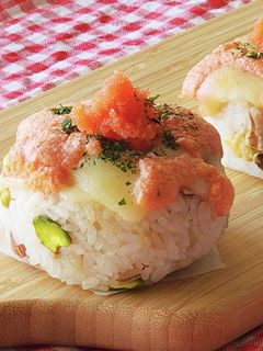 ナッツ☆チーズ☆明太子☆パリ焼きおにぎり-レシピのメイン写真