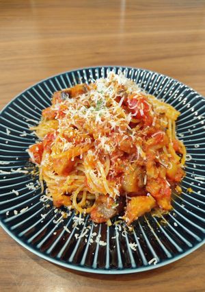 茄子とベーコンのトマトパスタ-レシピのメイン写真