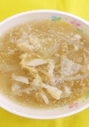 【学校給食】豚肉とキャベツのごま味噌汁-レシピのメイン写真