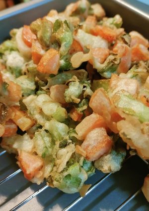 農家の食卓〜人参と野菜いろいろかき揚げ〜-レシピのメイン写真