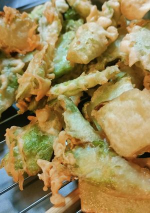 農家の食卓〜子持ち高菜の天ぷら〜-レシピのメイン写真