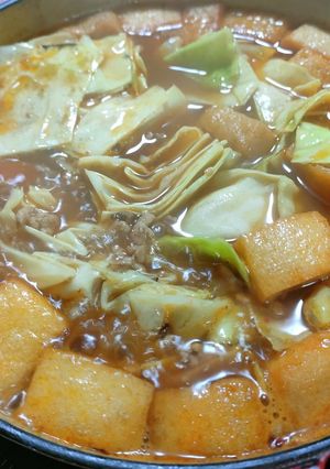 農家の食卓〜キャベツでキムチ鍋〜-レシピのメイン写真