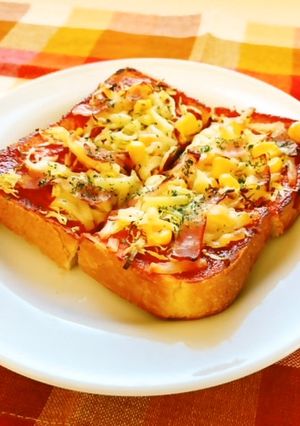 ピザ風トースト-レシピのメイン写真