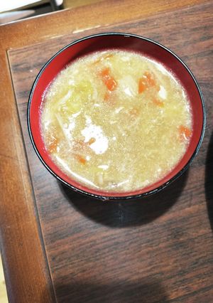 白菜とえのきと人参の掻き玉とろみスープ-レシピのメイン写真