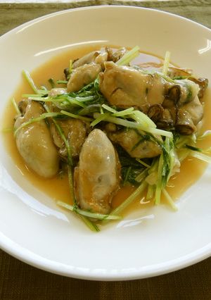 水菜と牡蠣の味噌バター炒め-レシピのメイン写真