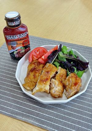 ステーキソースで味付　鶏モモの照り焼き　-レシピのメイン写真