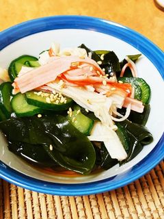 胡瓜とワカメの酢の物-レシピのメイン写真