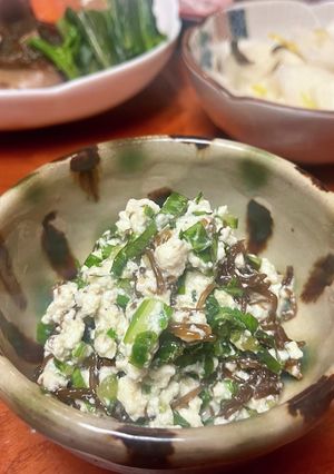 もずくと苦菜の白和え-レシピのメイン写真