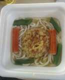 レンチンでお手軽うどん15海老天九条ネギ