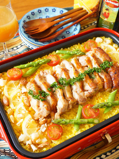 ホットプレートでチキンパエリア-レシピのメイン写真