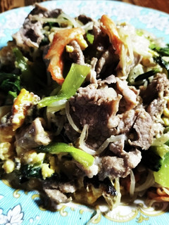豚肉小松菜の有り合わせ炒め!厨房ばあばぁ-レシピのメイン写真