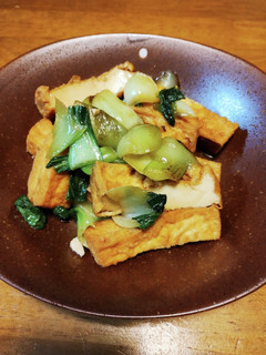梨湖の簡単!激速!厚揚げチンゲン菜!-レシピのメイン写真