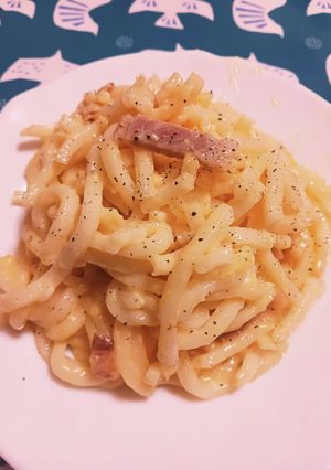 簡単濃厚カルボうどん-レシピのメイン写真