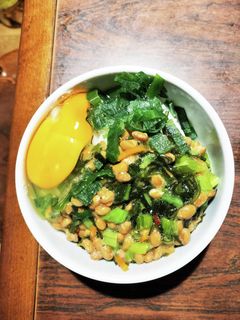 野沢菜めかぶ納豆の卵のっけ丼-レシピのメイン写真