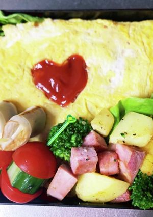 1/19ﾖｯﾁｬﾝ☆オムライス弁当-レシピのメイン写真