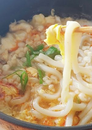 5分鍋焼きうどん☆夜食☆受験生☆昼食弁当-レシピのメイン写真