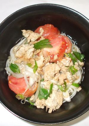 温かいトマト素麺♪イライラ怒りに簡単薬膳-レシピのメイン写真