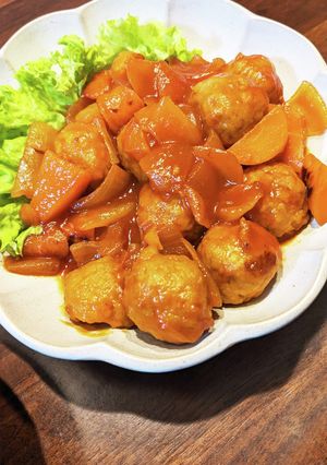 市販の肉団子で超簡単！酢鶏風☆-レシピのメイン写真