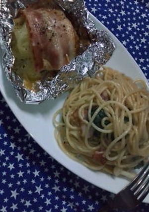 ベーコンとほうれん草の和風パスタ-レシピのメイン写真