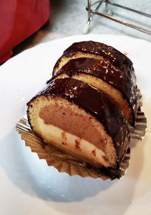 トヨ型で…モカ&カスタードムースケーキ-レシピのメイン写真